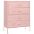 Lady Jillian -  Chest of Drawers Pink 80x35x101,5 cm Steel